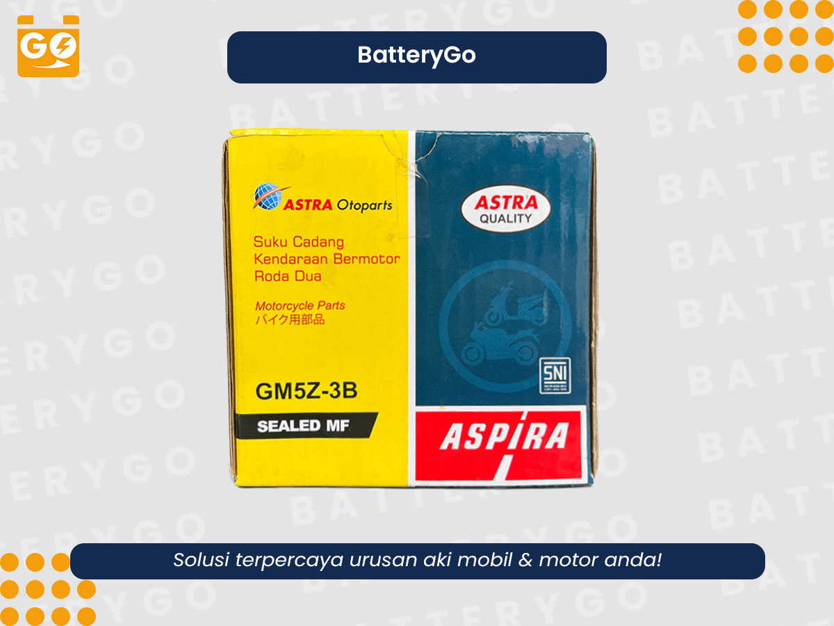 Aki Aspira GM5Z-3B untuk motor matic