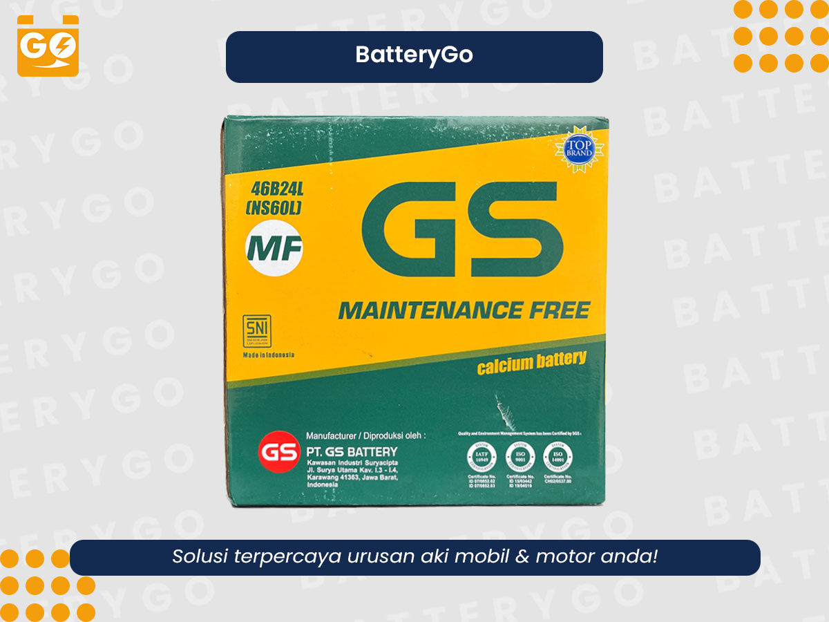 Aki GS MF 46B24L untuk mobil keluarga