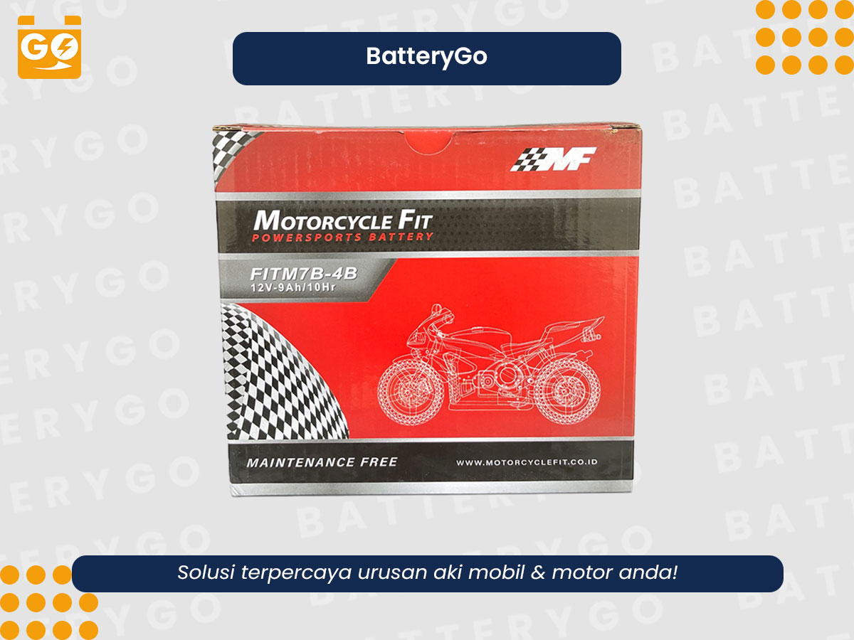 Aki Motorcycle Fit MF7B-4B untuk motor sport